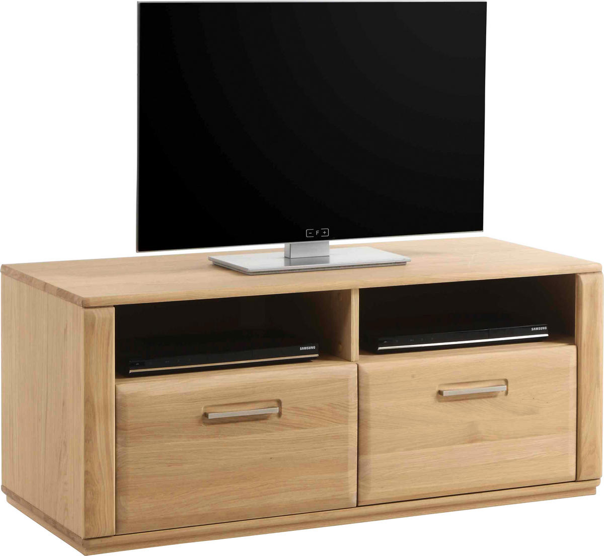 TV-ELEMENT 124/50/51 cm  - Edelstahlfarben/Buchefarben, KONVENTIONELL, Holz/Holzwerkstoff (124/50/51cm) - Novel