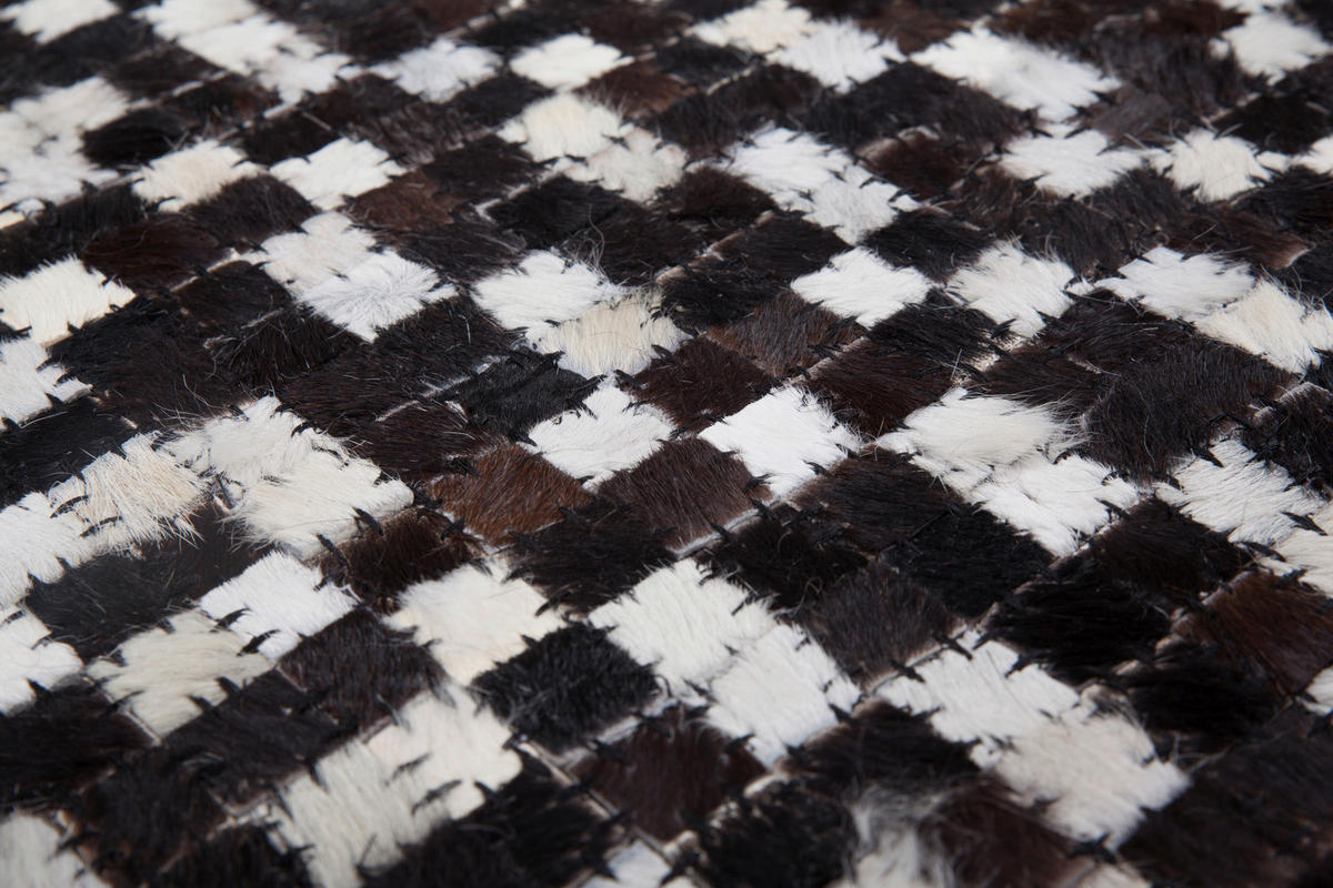 KOŽNI TEPIH 170/240 cm   smeđa  Patchwork  - smeđa, Natur, koža/tekstil (170/240cm)