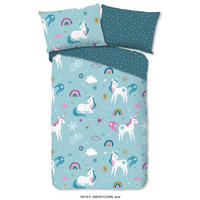 KINDERBETTWÄSCHE 140/200 cm  - Blau, Trend, Textil (140/200cm)