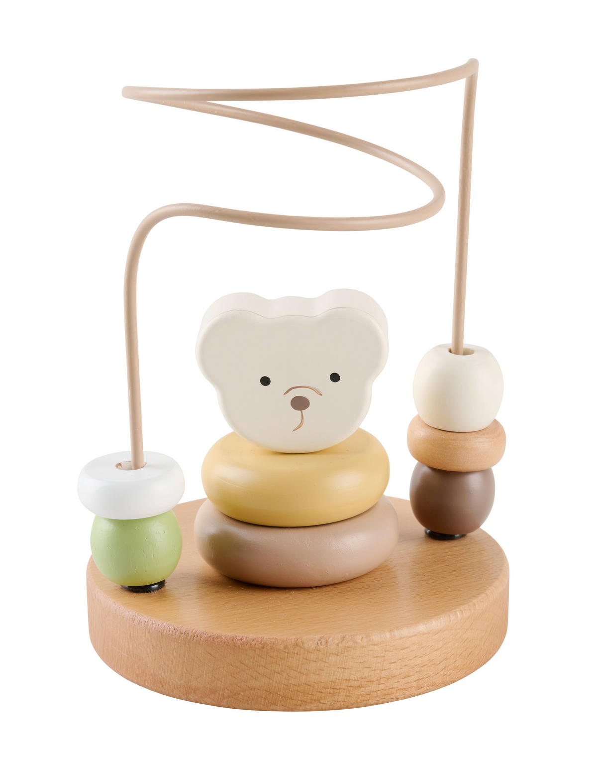 MOTORICKÁ HRA - hnedá/biela, Basics, kov/drevo (10,7/15,8cm) - My Baby Lou