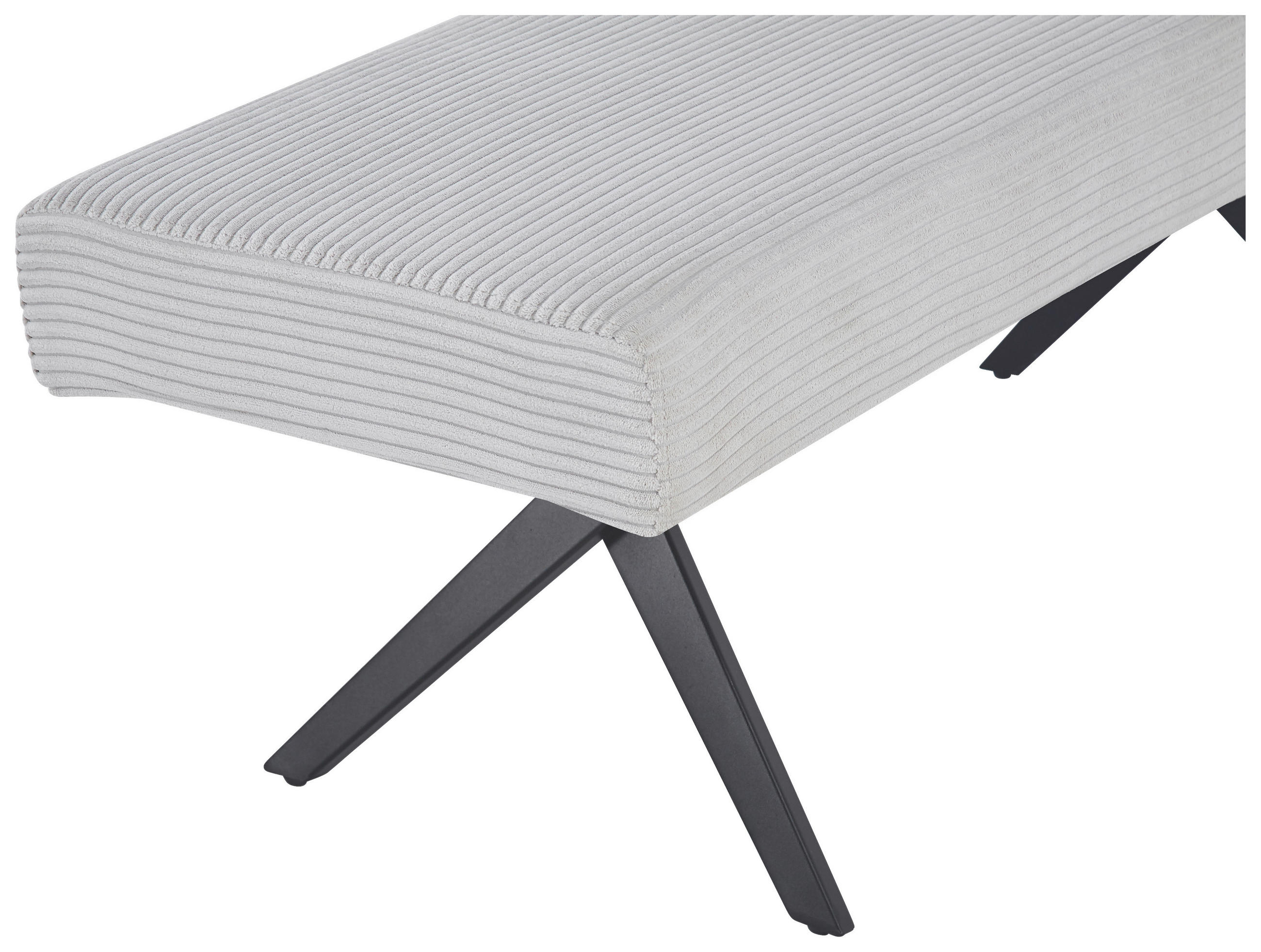 SITZBANK in Metall, Textil Beige  - Beige/Schwarz, KONVENTIONELL, Textil/Metall (140/49/47cm) - MID.YOU