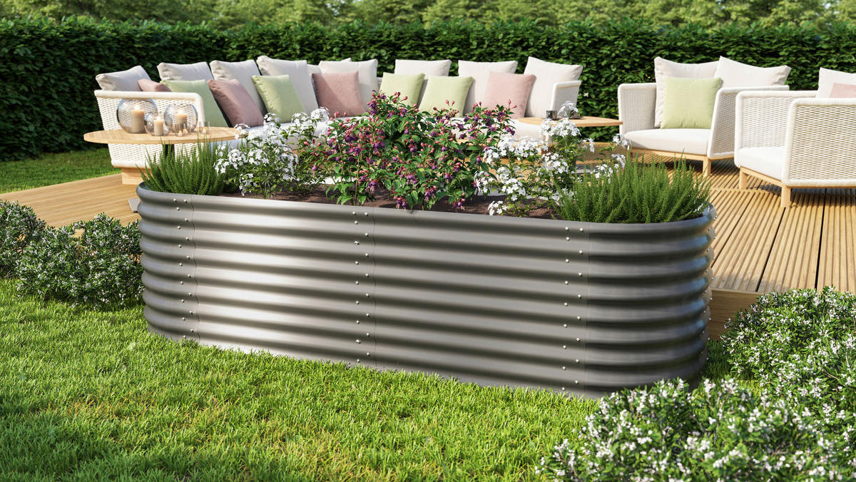 HOCHBEET-ERWEITERUNG 80/63/80 cm  - Anthrazit, Basics, Metall (80/63/80cm)