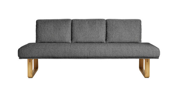 SITZBANK 224/92/78 cm  in Grau  - Eichefarben/Grau, Design, Holz/Textil (224/92/78cm) - Dieter Knoll