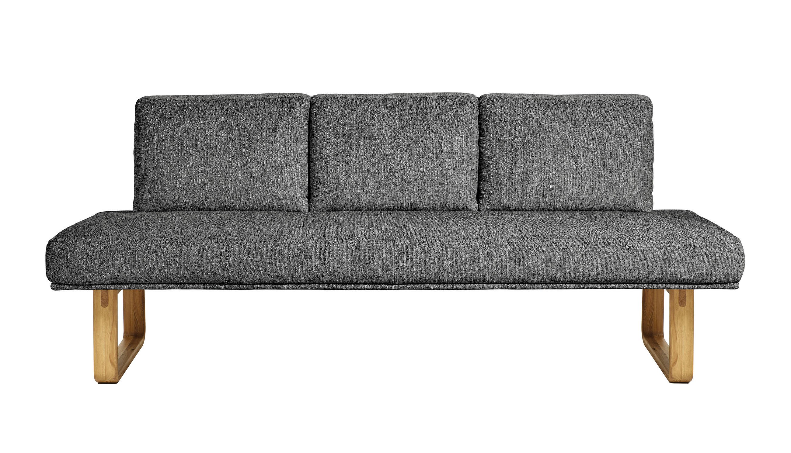 SITZBANK 209/92/78 cm  in Grau  - Eichefarben/Grau, Design, Holz/Textil (209/92/78cm) - Dieter Knoll