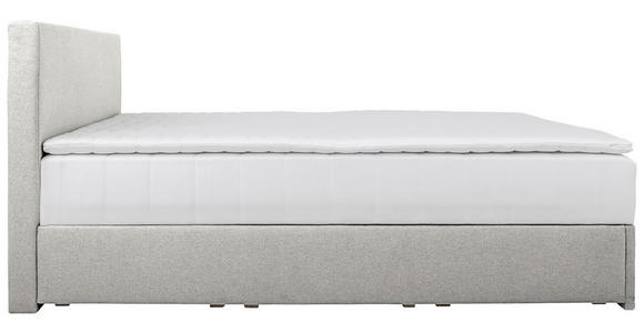 BOXBETT 140/200 cm in Ecru - Chromfarben/Ecru, KONVENTIONELL, Kunststoff/Textil (140/200cm) - Carryhome