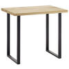 BARTISCH Zerreiche massiv rechteckig Anthrazit, Eichefarben  - Eichefarben/Anthrazit, Design, Holz/Metall (140/80/95cm) - Novel
