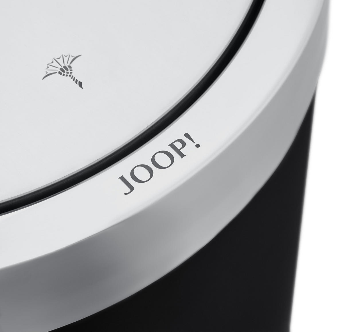 WÄSCHETONNE - Chromfarben/Schwarz, Design, Metall (35/58cm) - Joop!