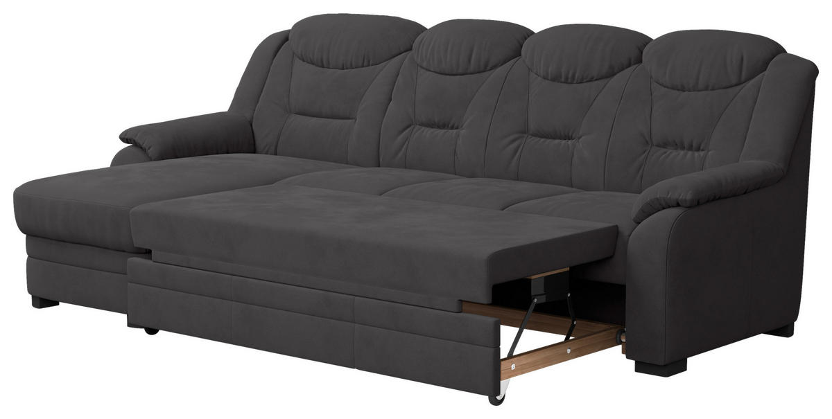 ECKSOFA Anthrazit Mikrofaser  - Anthrazit, Basics, Kunststoff/Textil (162/257cm) - MID.YOU