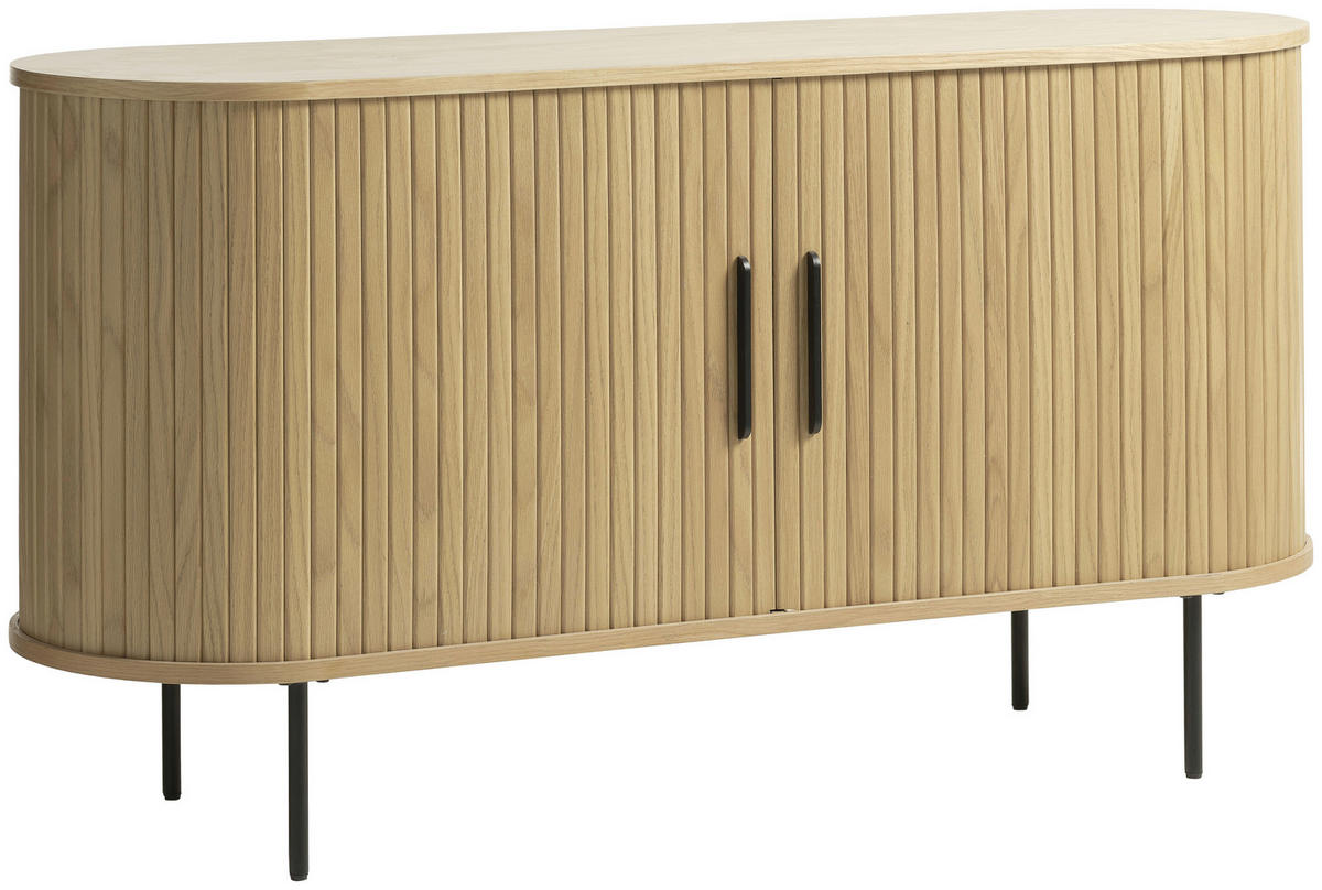 SIDEBOARD Eichefarben  140/76/45 cm  - Eichefarben/Schwarz, Trend, Holz/Holzwerkstoff (140/76/45cm) - Xora