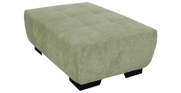 HOCKER in Textil Olivgrün  - Schwarz/Olivgrün, KONVENTIONELL, Textil/Metall (106/40/72cm) - Hom`in