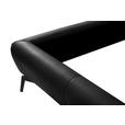 POLSTERBETT 180/200 cm,  in Anthrazit, gepolstertes Kopfteil,  - Anthrazit/Schwarz, Design, Leder/Metall (180/200cm) - Esposa