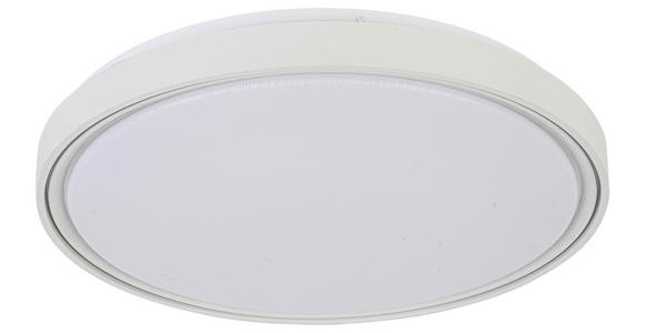 DECKENLEUCHTE 48/8 cm  - Transparent/Weiß, Trend, Kunststoff/Metall (48/8cm) - Novel