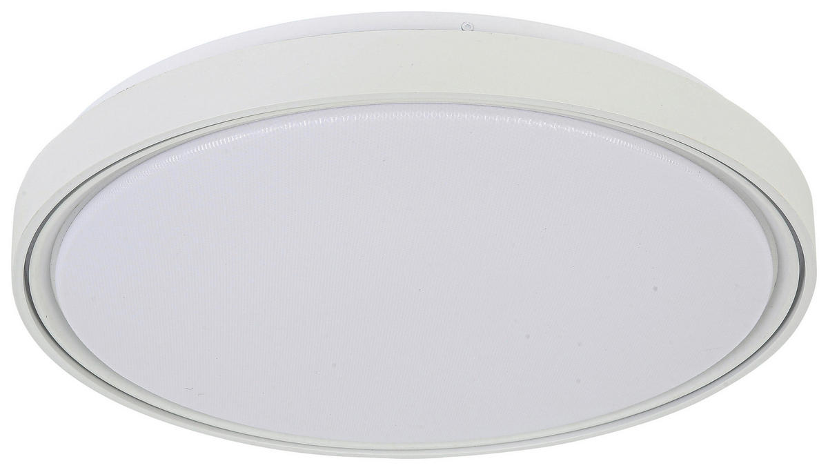 DECKENLEUCHTE 48/8 cm   - Transparent/Weiß, Trend, Kunststoff/Metall (48/8cm) - Novel