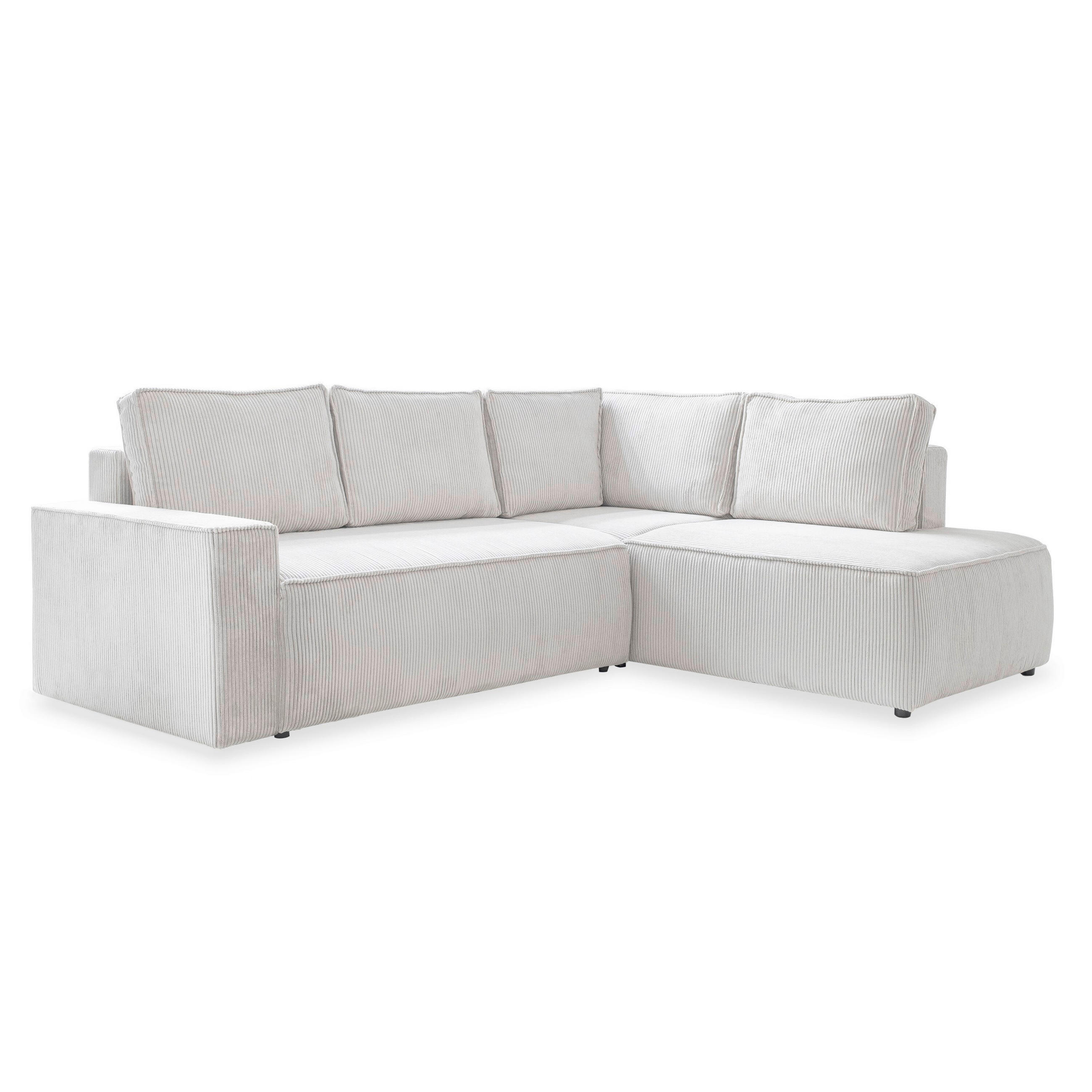 KUTNA GARNITURA tekstil  bež   - bež/crna, Design, tekstil/plastika (247/194cm) - MID.YOU