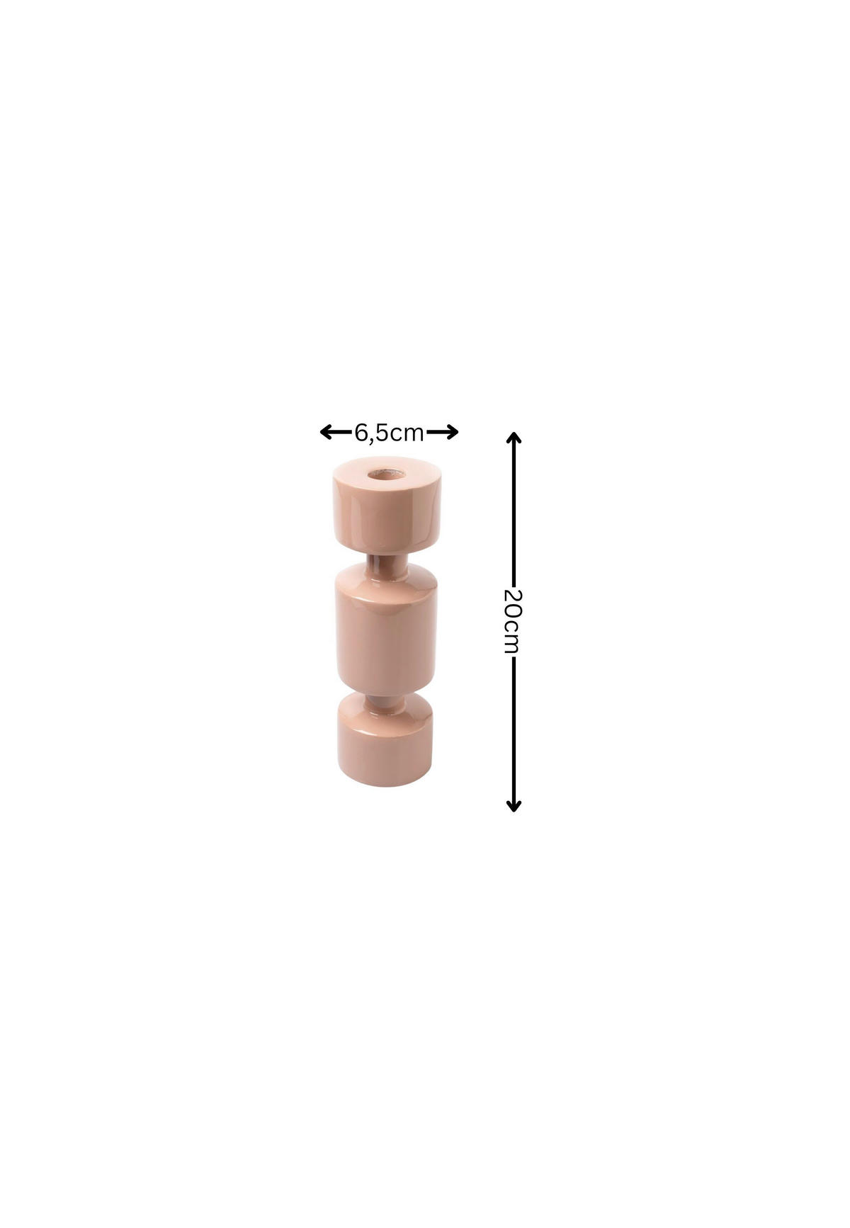 STABKERZENHALTER - Hellrosa, Basics, Metall (6,5/20cm) - FYNCH-HATTON