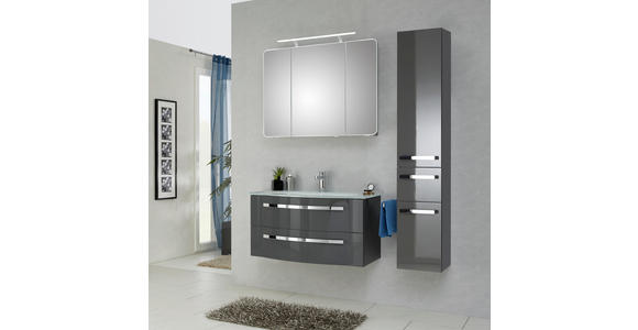 WASCHTISCHUNTERSCHRANK - Chromfarben/Grau, KONVENTIONELL, Holzwerkstoff/Metall (90/48,2/48,1cm) - Xora