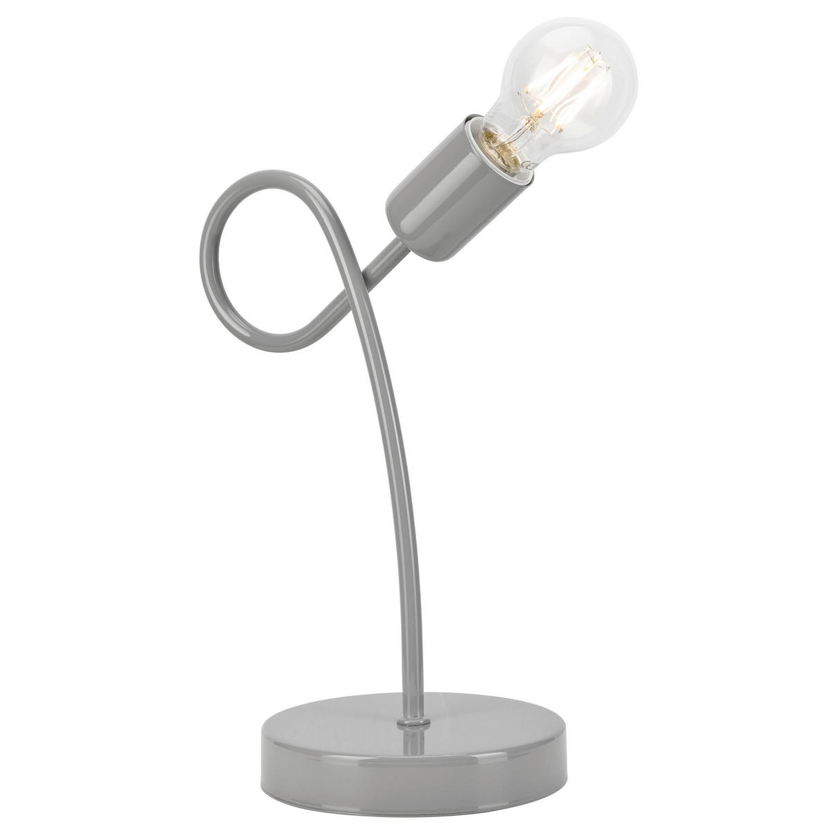 SCHREIBTISCHLEUCHTE CAMILLA 32/19 cm   - Weiß Hochglanz/Hellgrau, KONVENTIONELL (32/19cm)