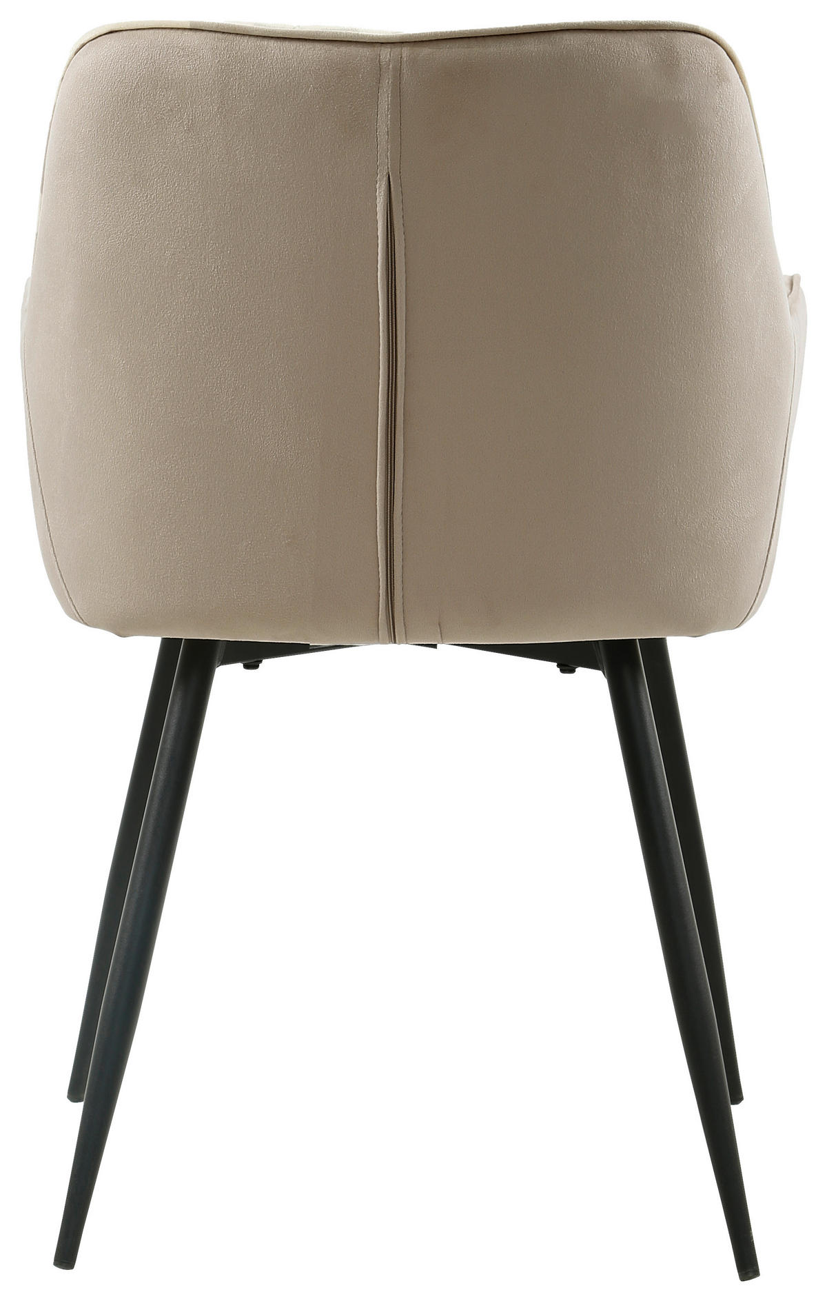 ARMLEHNSTUHL  in Eisen Samt  - Creme/Schwarz, Design, Holz/Textil (56/79/58cm) - Carryhome
