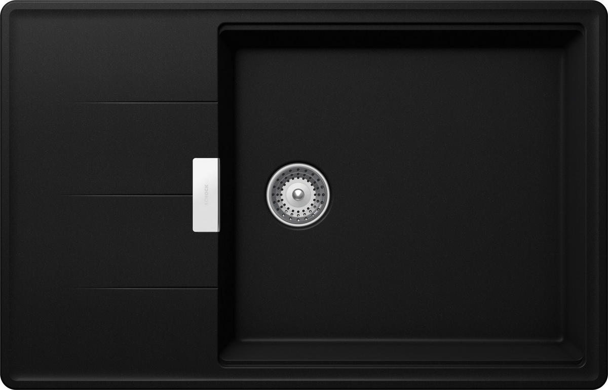 SPÜLE TIAD100LSUPUR  - Schwarz, Basics, Stein (78/50cm) - Schock