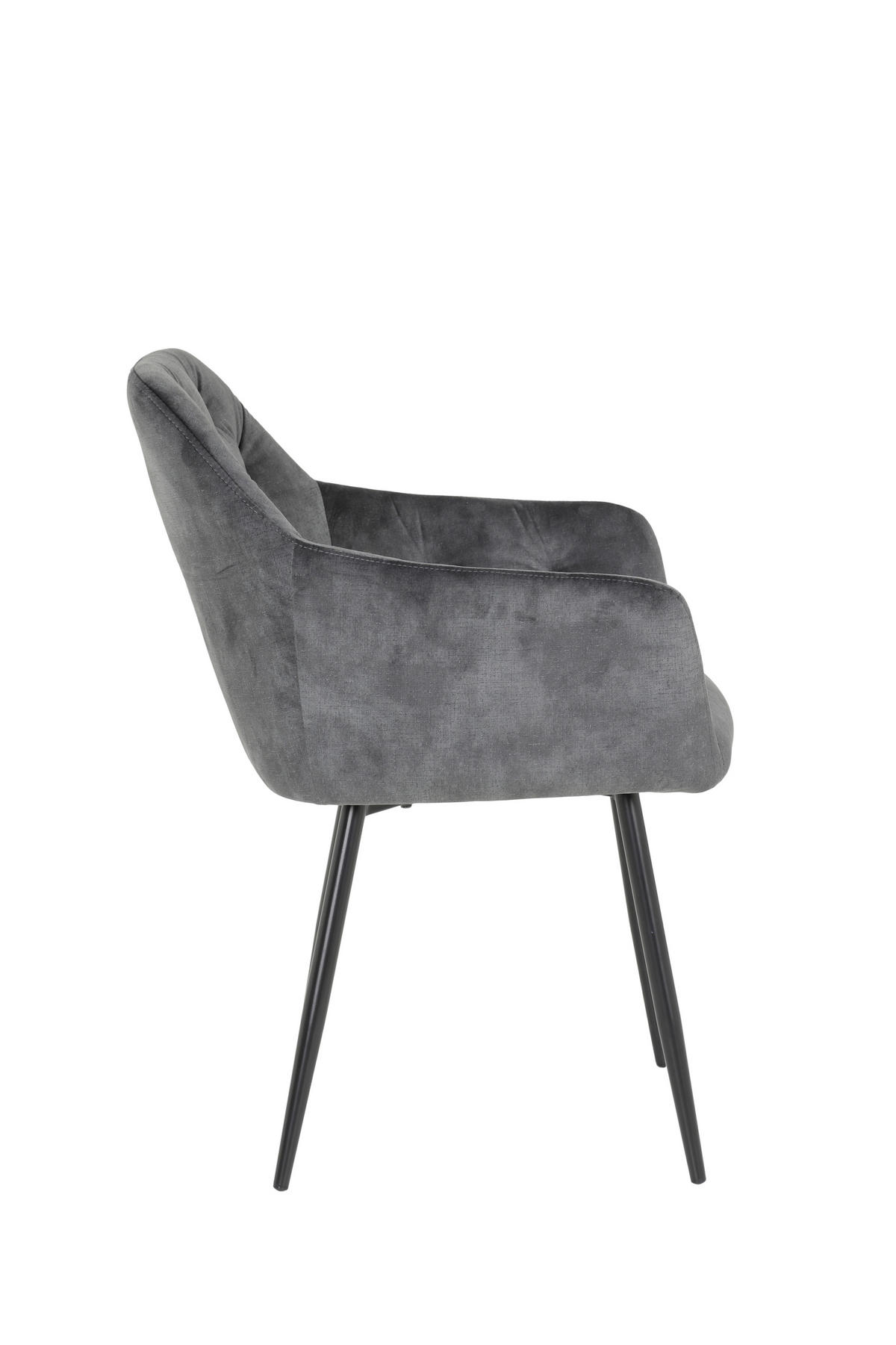 TISCHGRUPPE Samt Anthrazit, Weiß Hochglanz  - Weiß Hochglanz/Anthrazit, MODERN, Textil/Metall (140/76/80cm) - MID.YOU