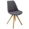 STOLICA  siva, crna, boje hrasta  drvo, tekstil      - siva/boje hrasta, Moderno, drvo/tekstil (49/87,5/56cm) - Xora