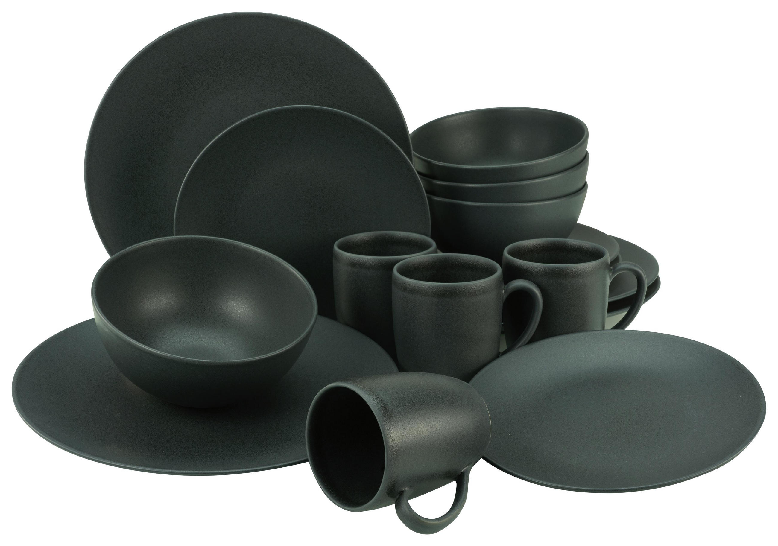 Kombiservice Soft Touch Black 16-teilig