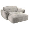 XXL-SESSEL in Chenille Silberfarben  - Silberfarben/Schwarz, Modern, Kunststoff/Textil (182/87/184cm) - Trendmanufaktur