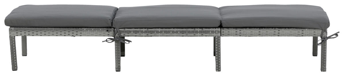 SONNENLIEGE 59/84/198 cm  - Grau, KONVENTIONELL, Kunststoff/Textil (59/84/198cm) - Gardenson