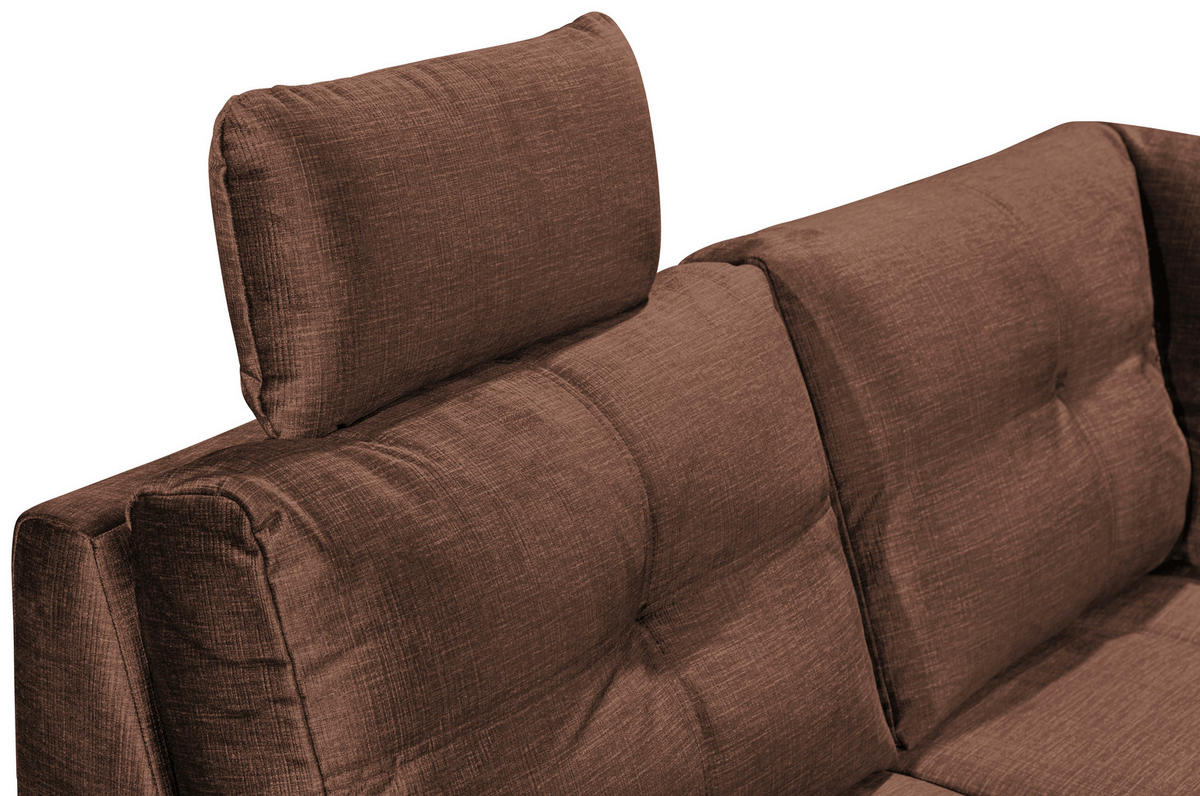 WOHNLANDSCHAFT in Mikrovelours Kupferfarben  - Schwarz/Kupferfarben, Konventionell, Kunststoff/Textil (217/334/127cm) - Carryhome