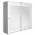 SCHWEBETÜRENSCHRANK 2-türig Eichefarben, Weiß - Eichefarben/Alufarben, Design, Glas/Holzwerkstoff (226/210/62cm) - Xora