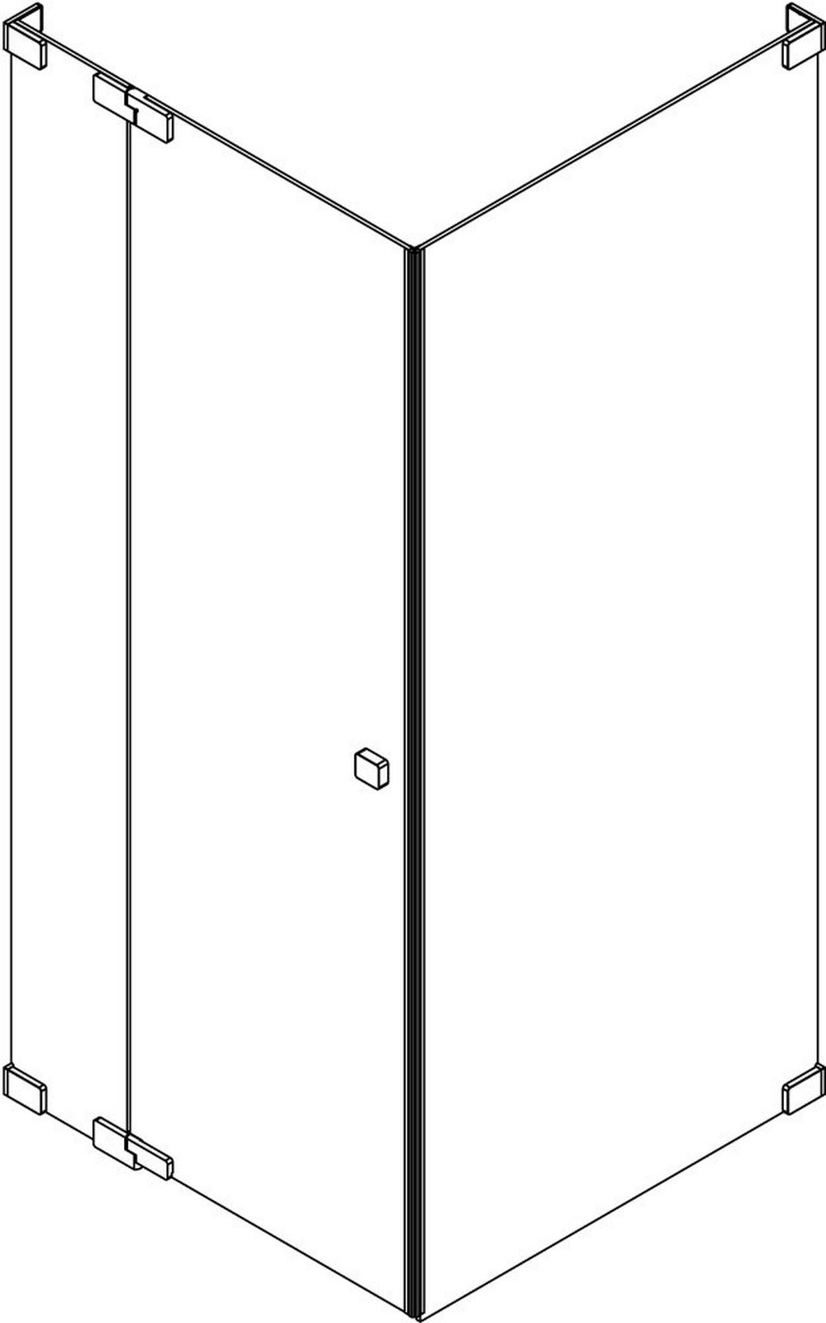 DUSCHKABINE 100/200/80 cm  in Chromfarben  - Chromfarben, MODERN, Glas/Metall (100/200/80cm) - Schöner Wohnen
