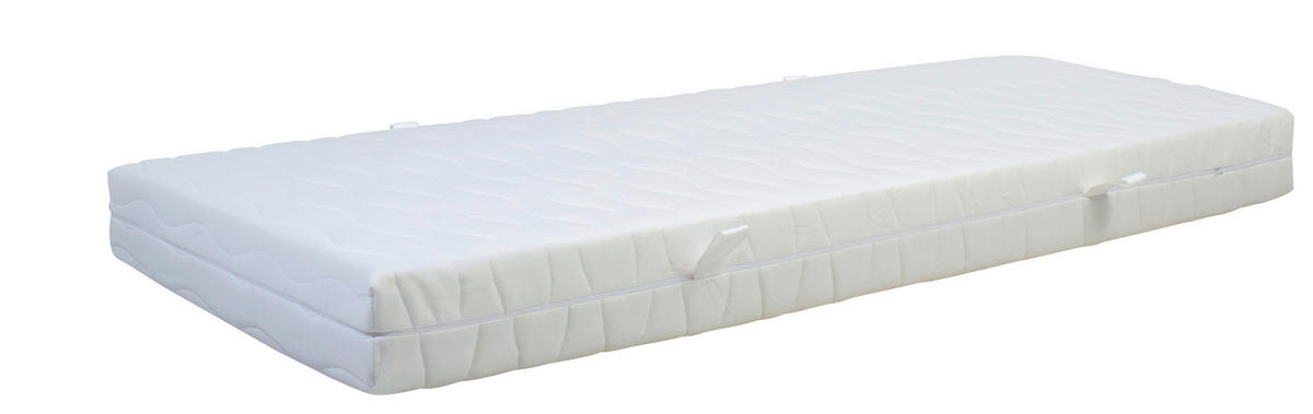 TASCHENFEDERKERNMATRATZE 140/200 cm Höhe ca. 19 cm 7 -Zonen - Weiß, Basics, Textil (140/200cm) - Boxxx
