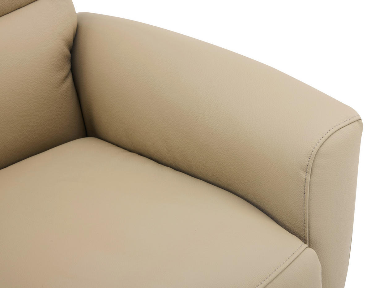 RELAXAČNÍ KŘESLO, textil, kůže, šedohnědá - černá/šedohnědá, Design, kov/textil (76/112/80cm) - Livetastic