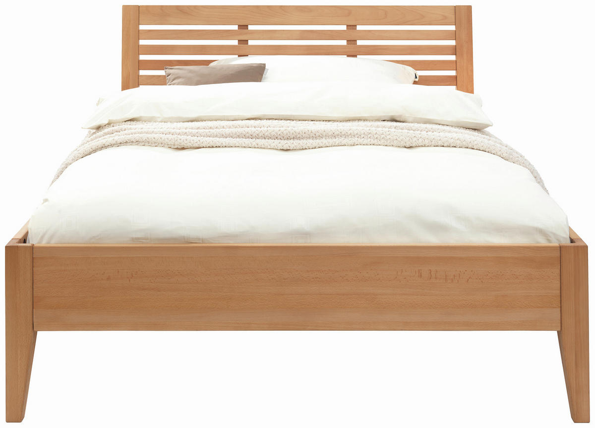 BETT 140/200 cm  in Buchefarben   - Buchefarben/Naturfarben, Konventionell, Holz (140/200cm) - Linea Natura
