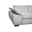 ECKSOFA in Cord Hellgrau  - Hellgrau/Schwarz, Design, Textil/Metall (242/313cm) - Xora