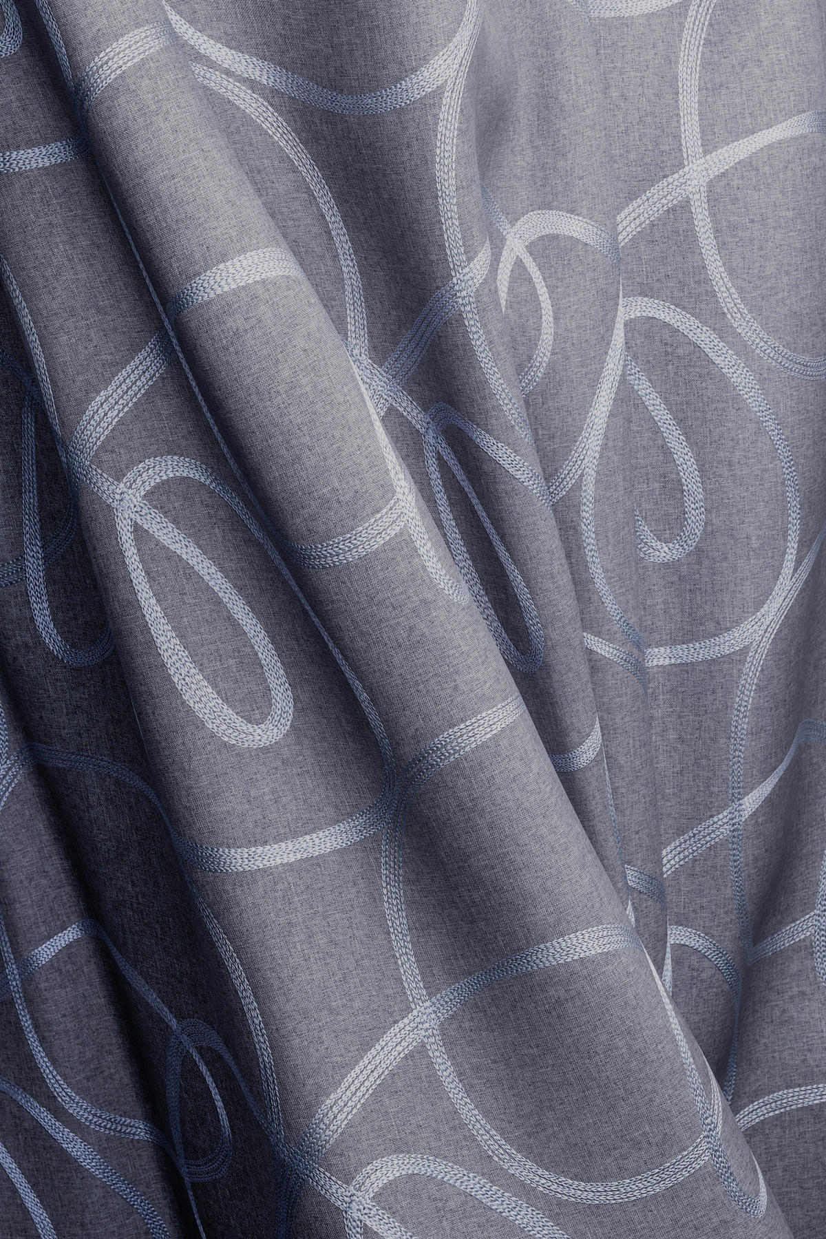 SCHLAUFENVORHANG halbtransparent  - Grau, Basics, Textil (135/245cm) - Fuggerhaus