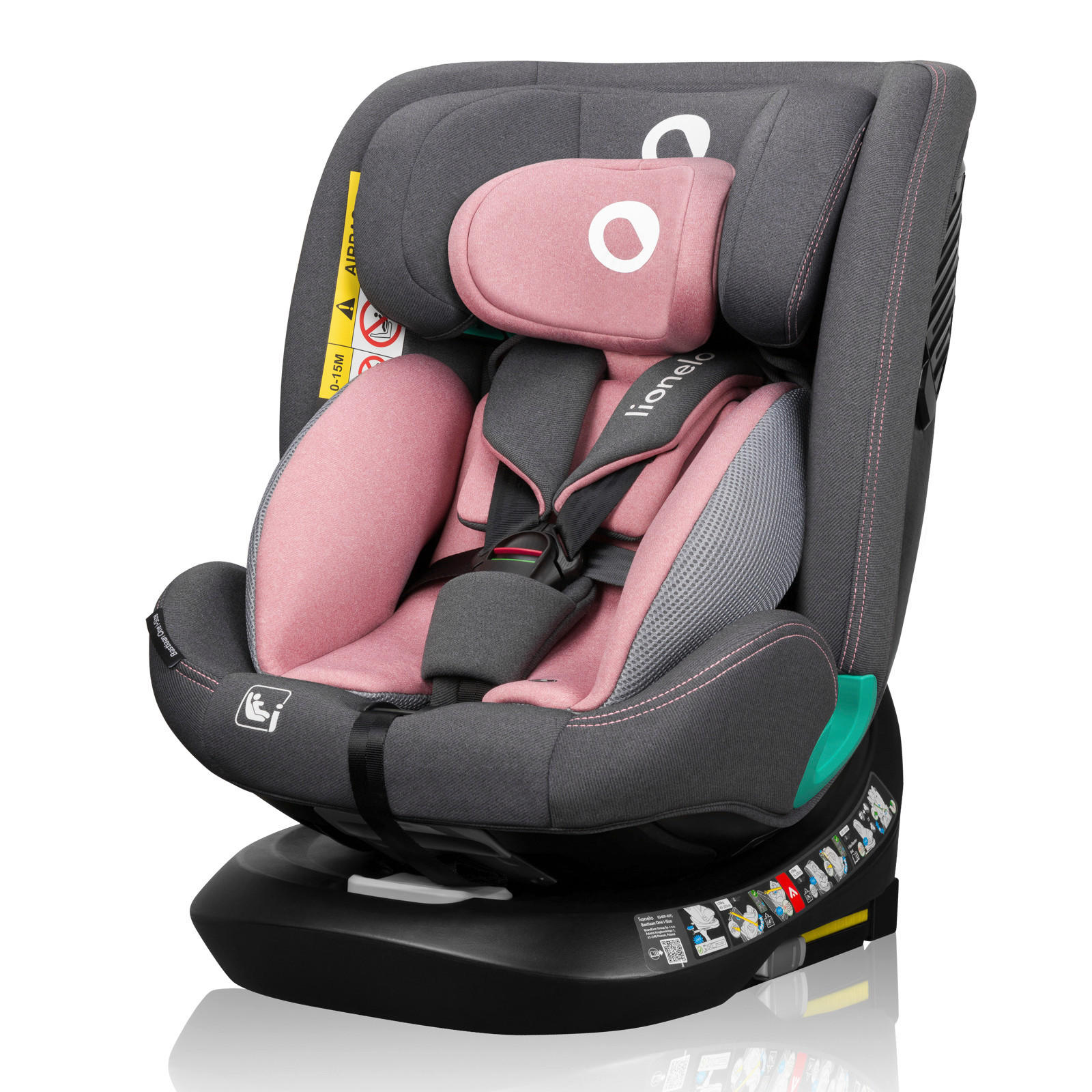 KINDERAUTOSITZ Bastiaan One i-Size   - Pink/Grau, Basics, Kunststoff (44.5/60/81cm) - Lionelo