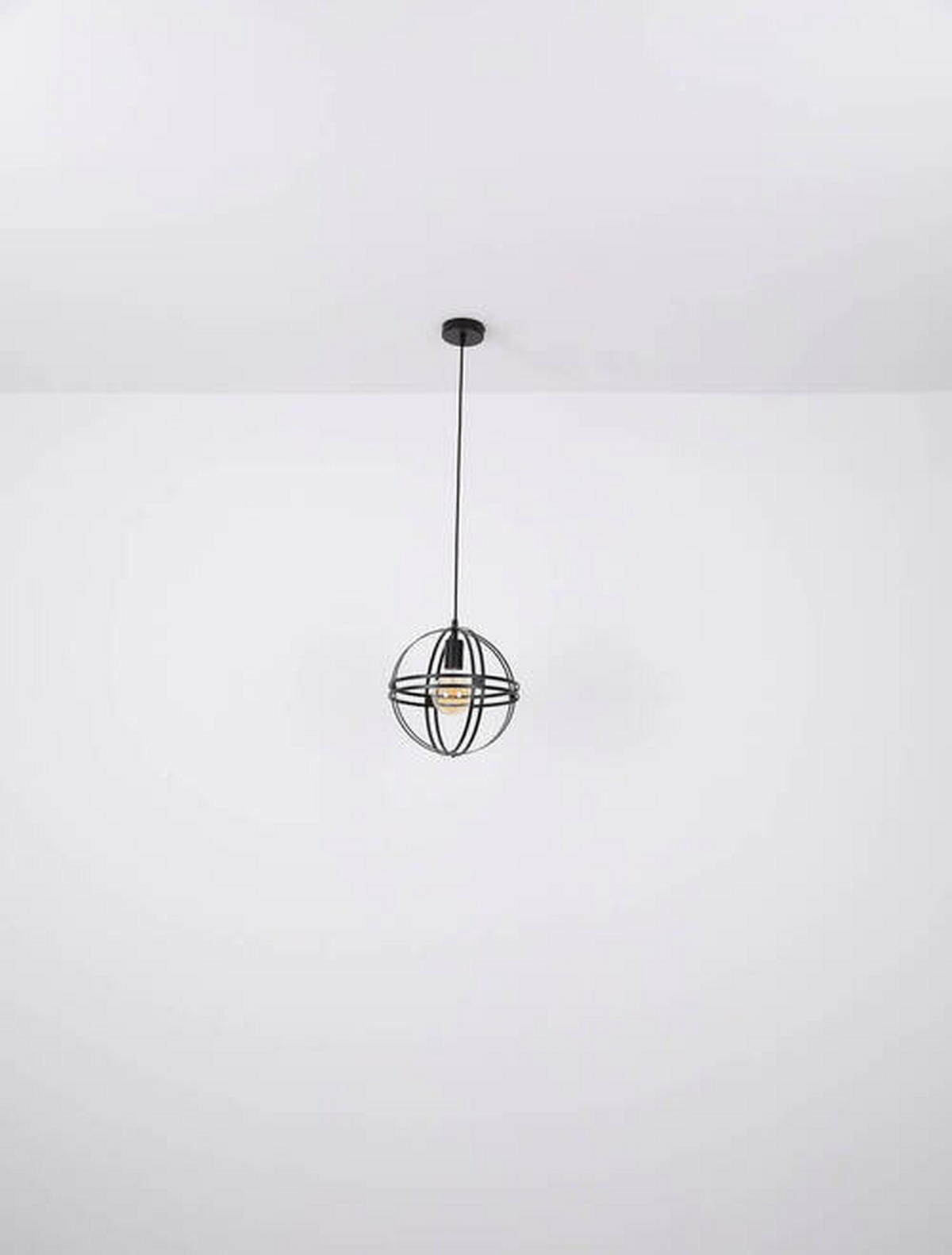 VISEČA SVETILKA        40/120 cm      E27 - črna, Design, kovina (40/120cm) - Globo
