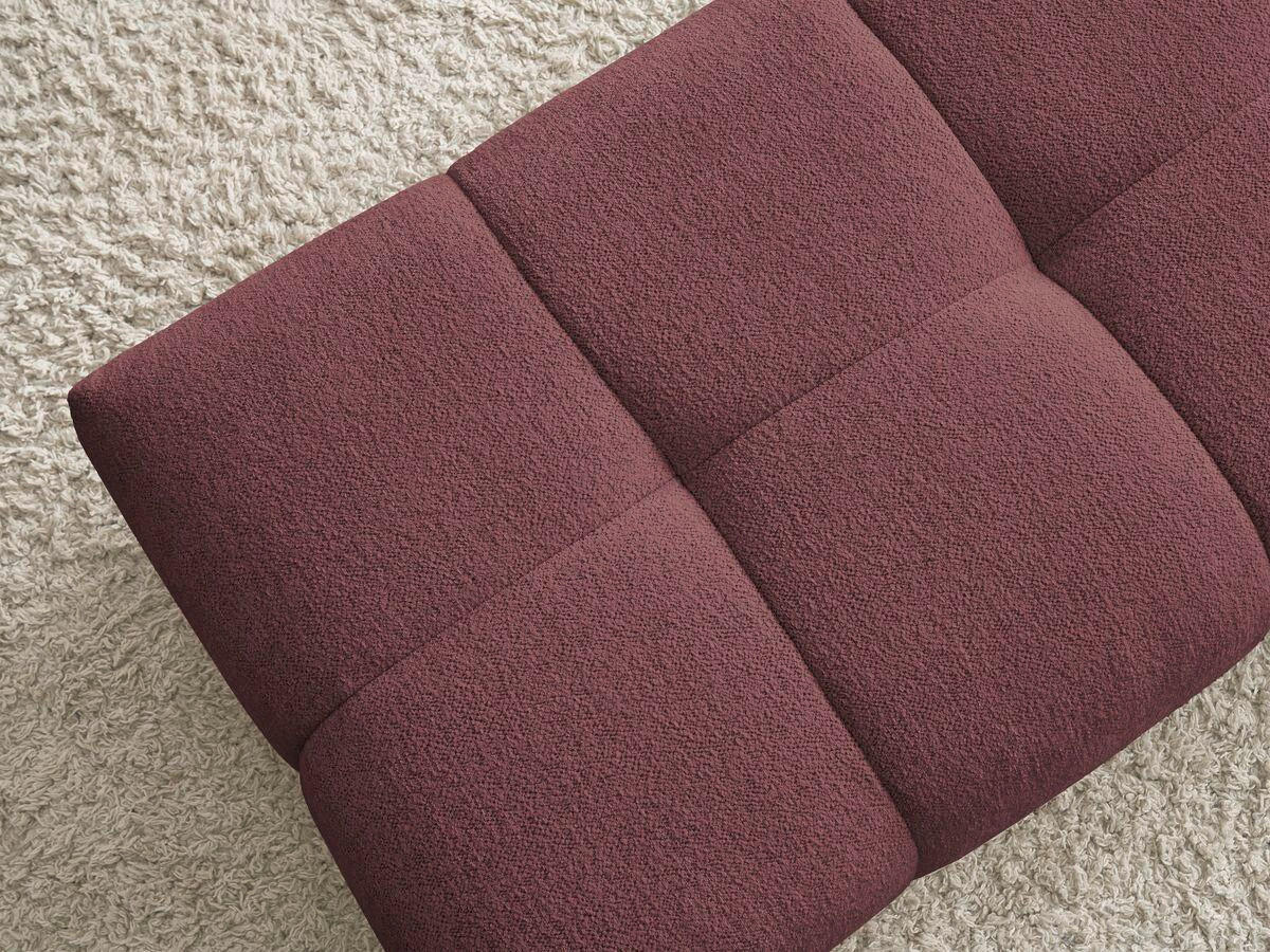 HOCKER EVEREST Flachgewebe Rot  - Rot/Schwarz, MODERN, Kunststoff/Textil (166/100/40cm)