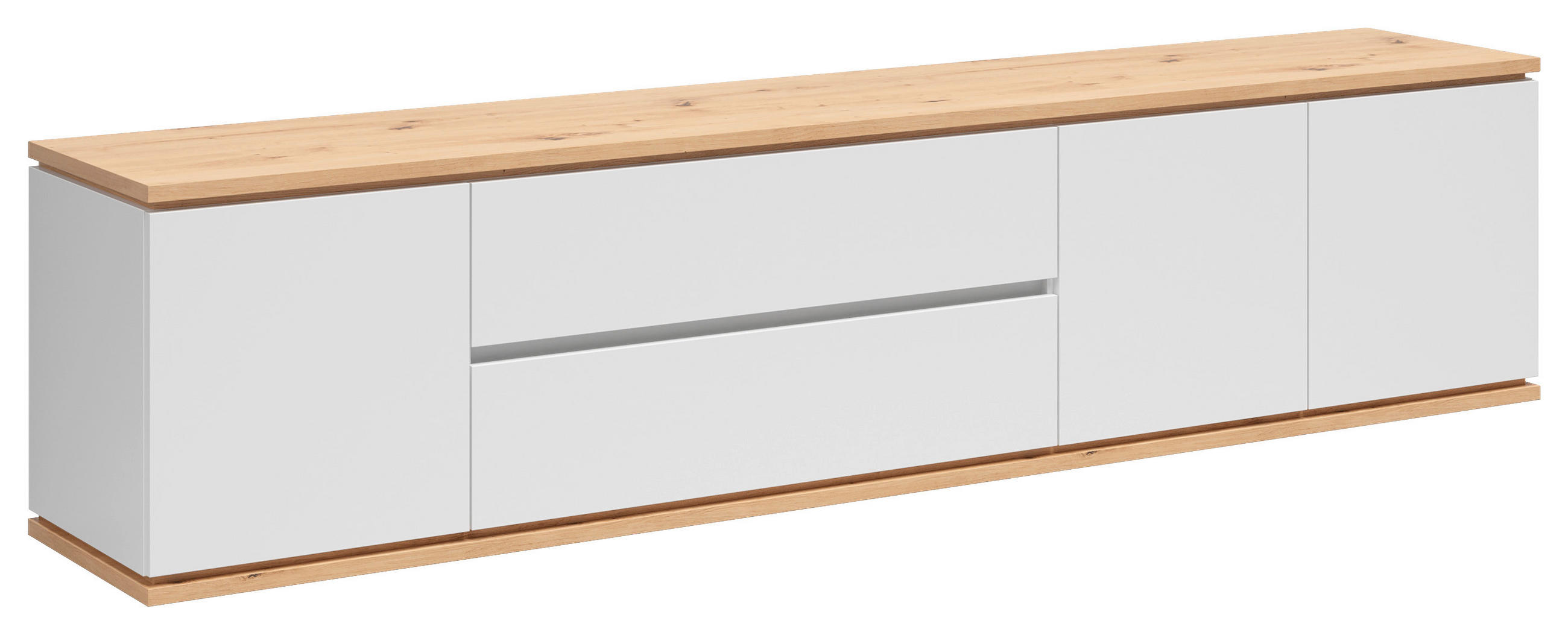 LOWBOARD  230/55/42 cm 2 Schublade(n) hängend  - Weiß/Eiche Artisan, MODERN, Holzwerkstoff (230/55/42cm) - Xora