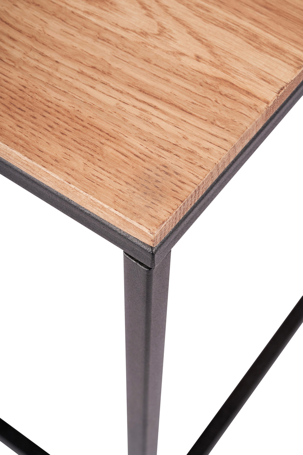 KLUB STOČIĆ  prirodna boja  - prirodna boja/crna, Osnovno, drvo/metal (80/40/80cm) - MID.YOU