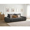 3-SITZER-SOFA EVEREST Struktur Schwarz  - Schwarz, MODERN, Kunststoff/Textil (278/90/115cm)
