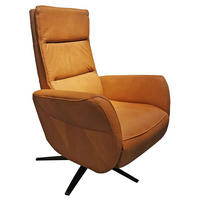 FOTELJA ZA OPUŠTANJE 76/110-114/83 cm , kari žuta  - kari žuta, Moderno, koža (76/110-114/83cm) - Beldomo Premium