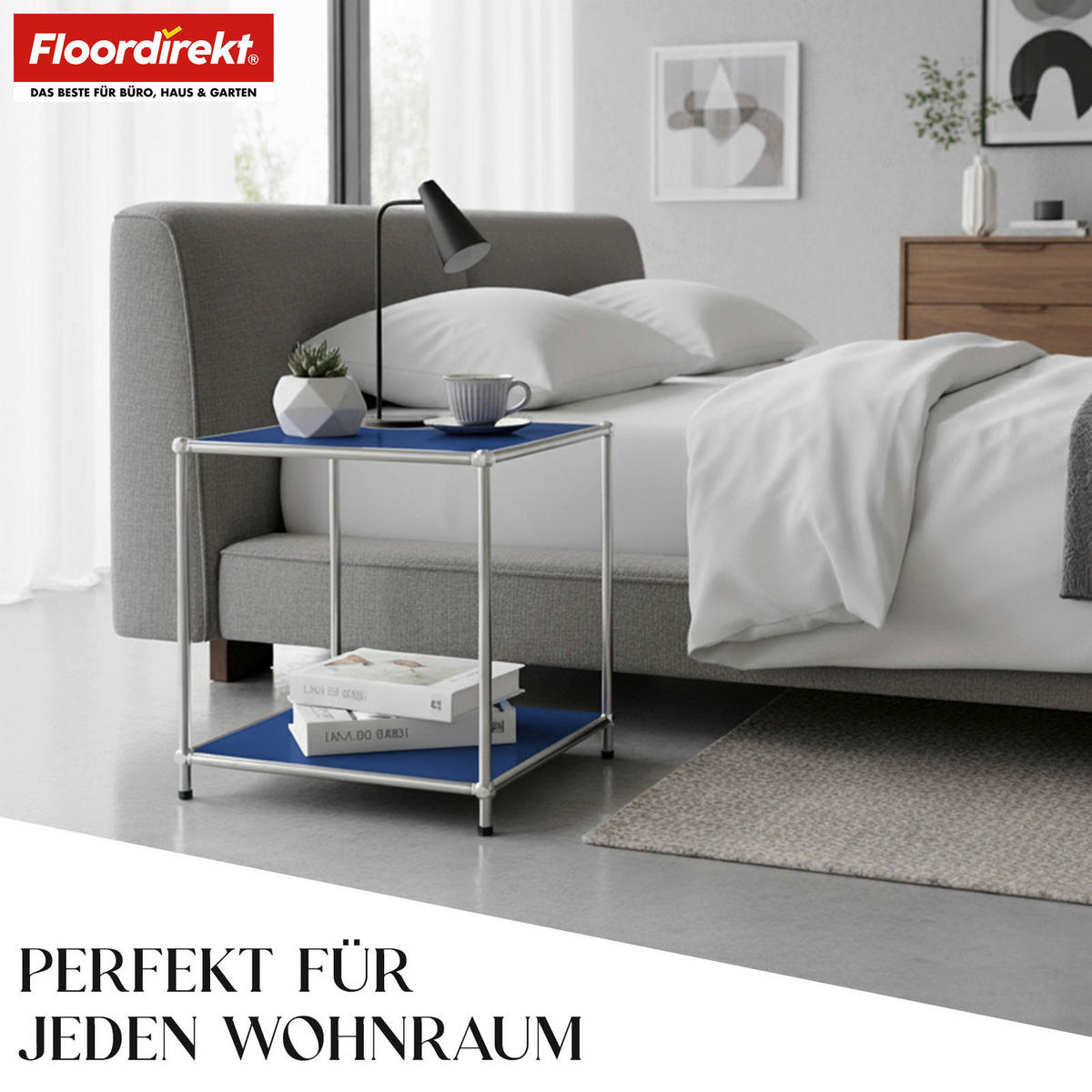 STANDREGAL Blau  - Blau, Basics, Metall (40/46/40cm) - Floordirekt