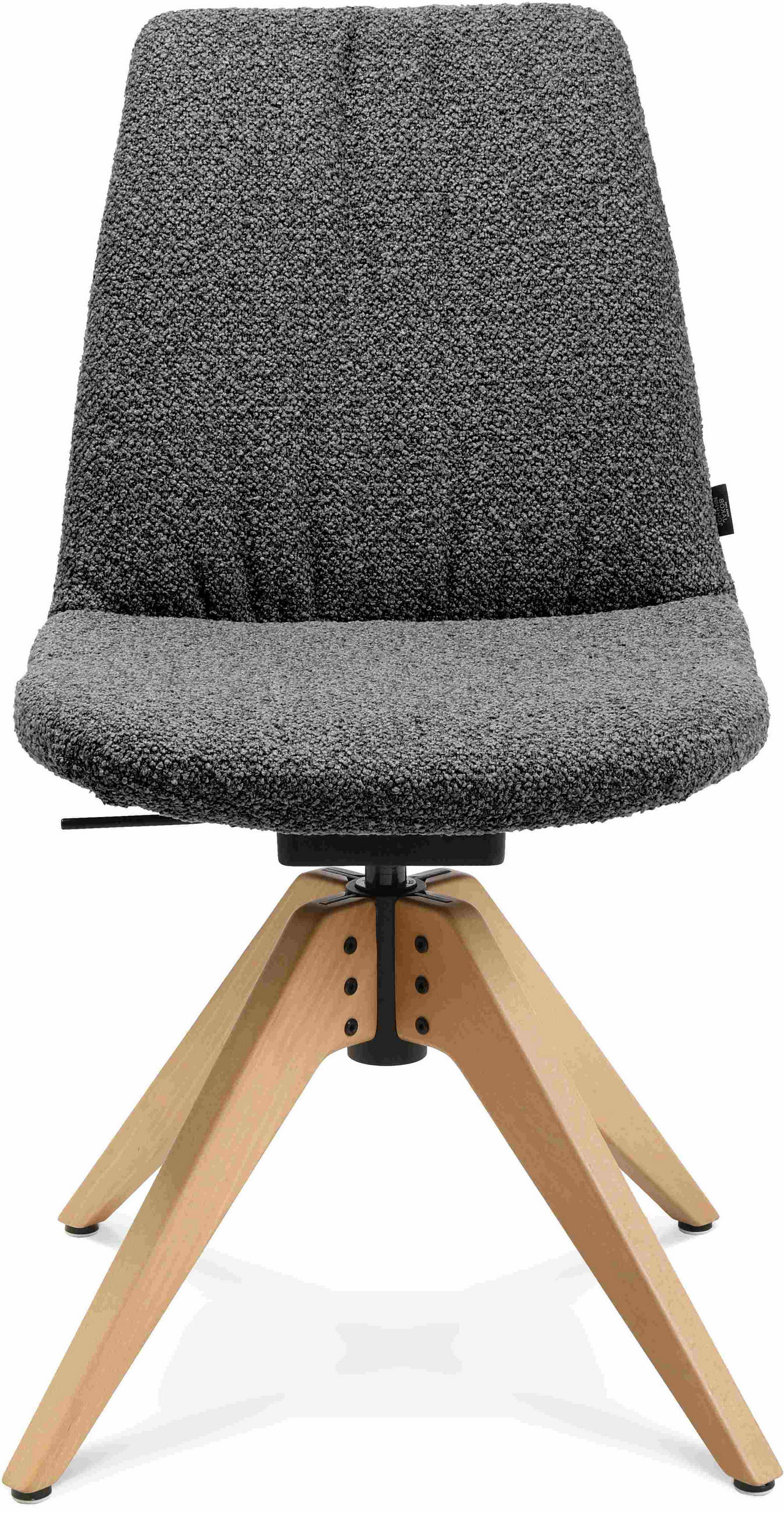 STUHL  in Flachgewebe  - Eichefarben/Grau, Design, Holz/Textil (46/82,5-85,25/55cm) - Johann Jakob