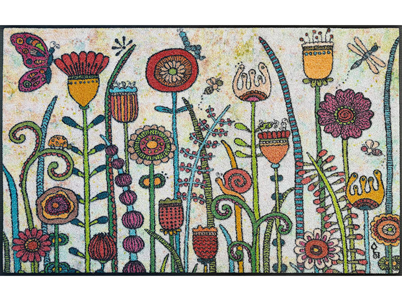 wash+dry FUßMATTE Sonnentag Mehrfarbig 75x120 cm