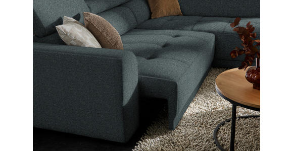 ECKSOFA in Struktur Dunkelgrau 284/205 cm - Dunkelgrau/Schwarz, Design, Kunststoff/Textil (284/205cm) - Xora