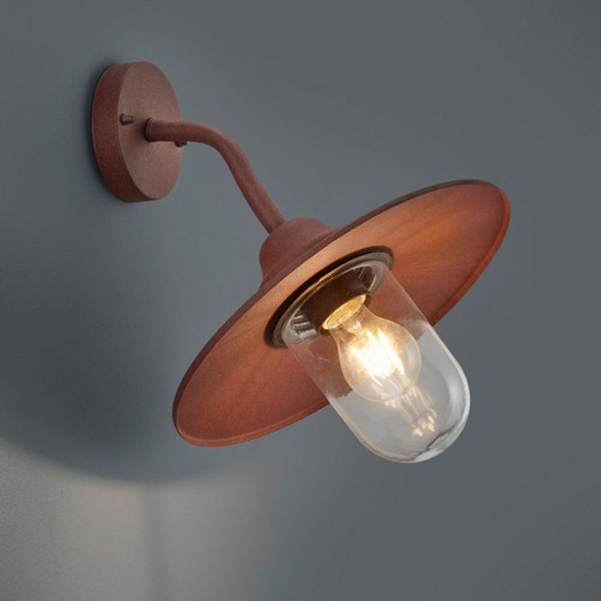 WANDLEUCHTE - Rostfarben, Romantik / Landhaus, Metall (30/32cm) - Trio Leuchten