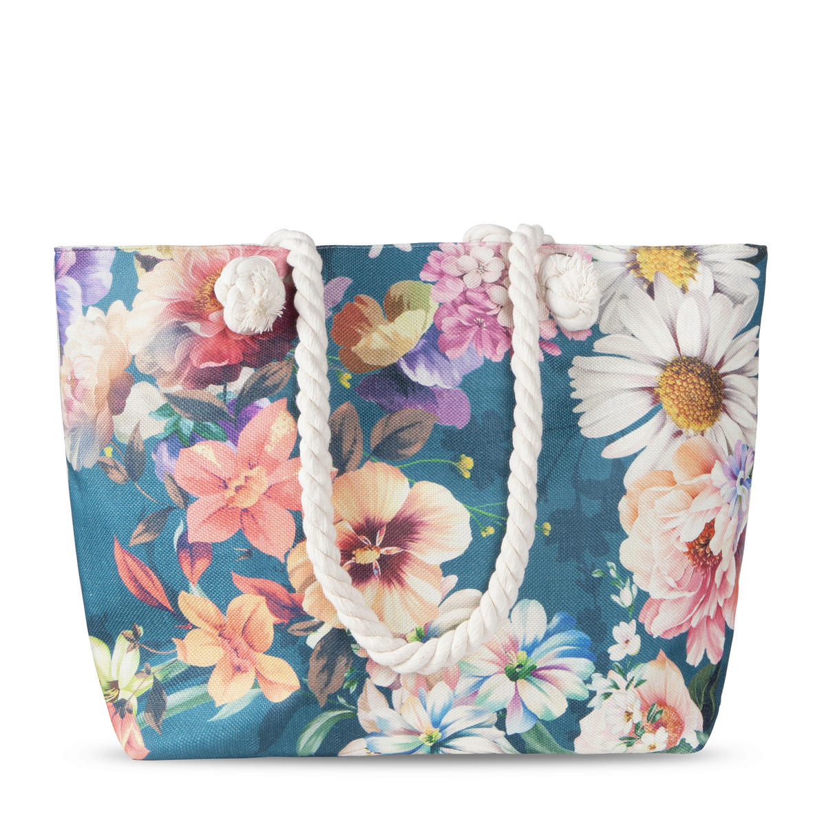 STRANDTASCHE - Blau, KONVENTIONELL, Textil (43/60cm)