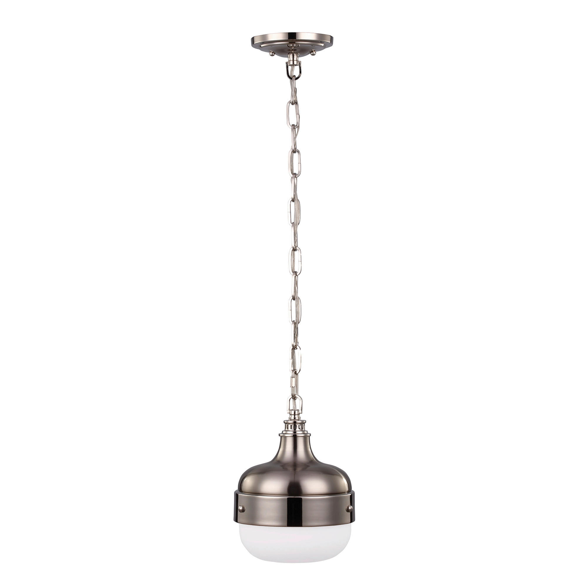 HÄNGELEUCHTE Elstead Cadence 20.3/43.2 cm   - Edelstahlfarben/Nickelfarben, KONVENTIONELL, Glas/Metall (20.3/43.2cm) - Elstead Lighting
